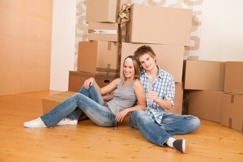 Moving boxes and furniture from a Queensbury flat