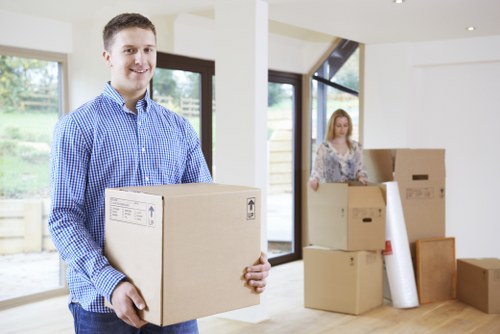 Professional movers planning a house removal in Queensbury