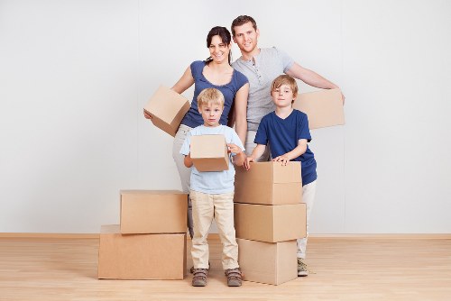 Professional office removals team preparing business equipment in Queensbury