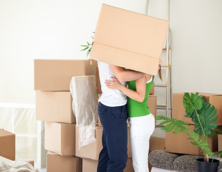 Careful loading of household items during house removals in Queensbury