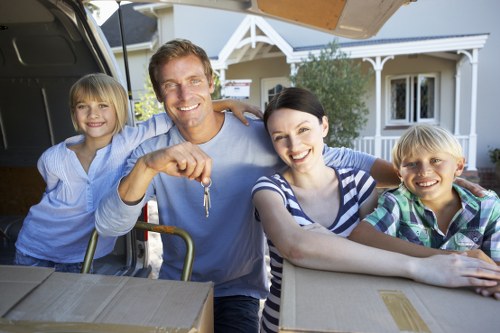 Professional man and van service handling fragile items in Queensbury