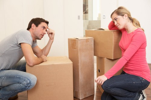 Loading furniture into a moving truck for a Queensbury move