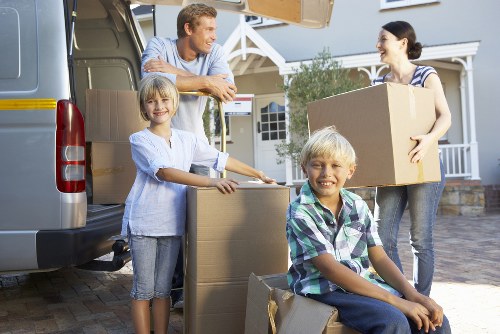 Removal van and loaded furniture for a local Queensbury move